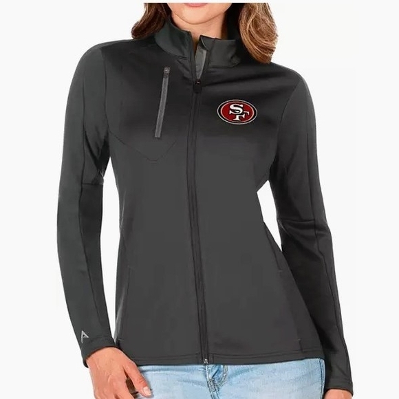 San Francisco 49ers Women's Black Full-Zip Jacket NWOT - Picture 1 of 12